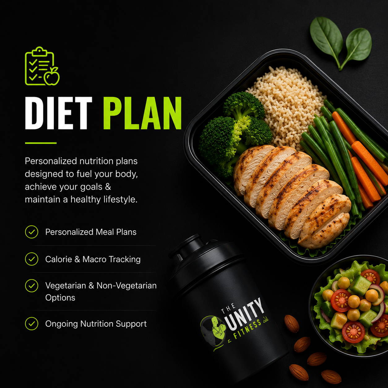 Personalized Diet Plan at The Unity Fitness